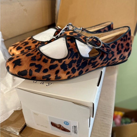 a new day Shoes - A new day Tasmin Leopard Print Mary Jane Flats - Women